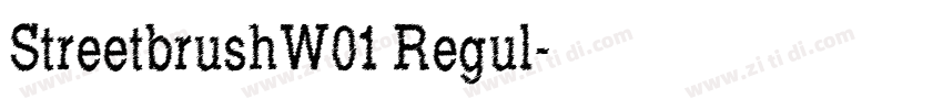StreetbrushW01 Regul字体转换